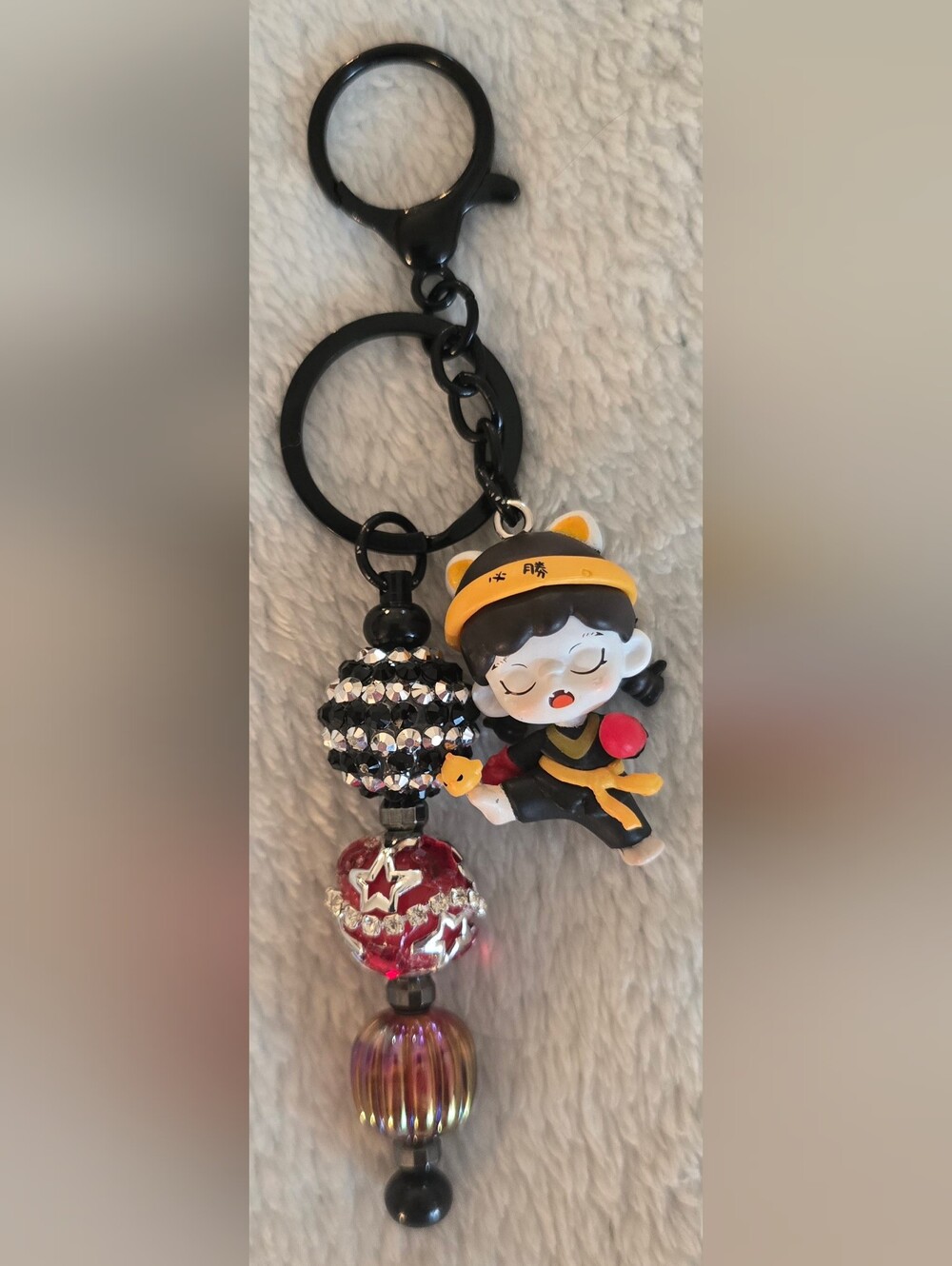 Black & Yellow Keychain/Bag Charm -
